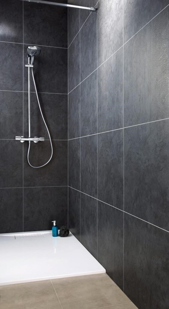 Carrelage lambris PVC douche